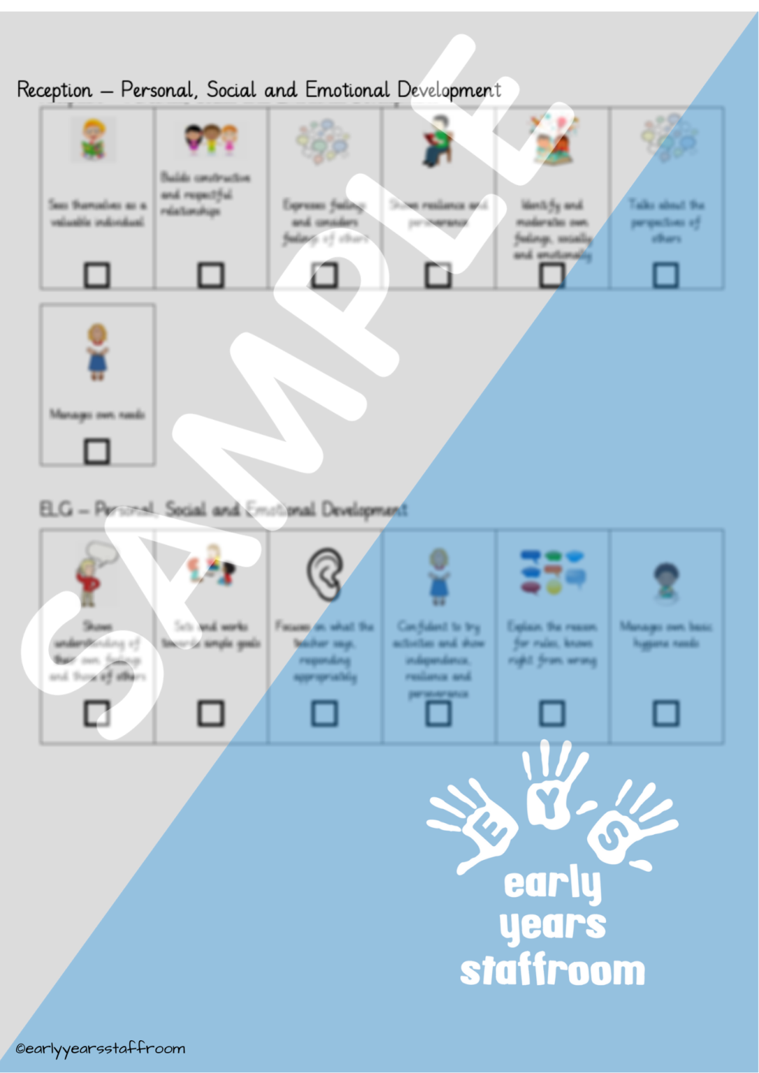 Target Strips - PSED New EYFS 2021 | Early Years Resource