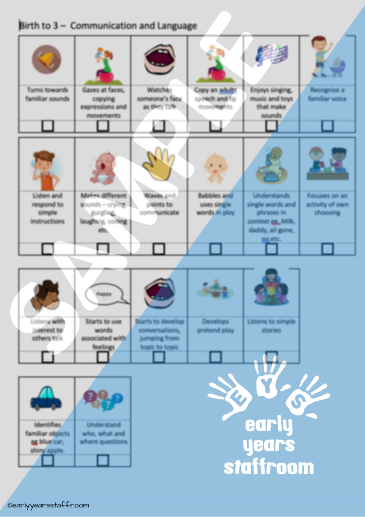 Communication and Language | New EYFS 2021 | Target Strips