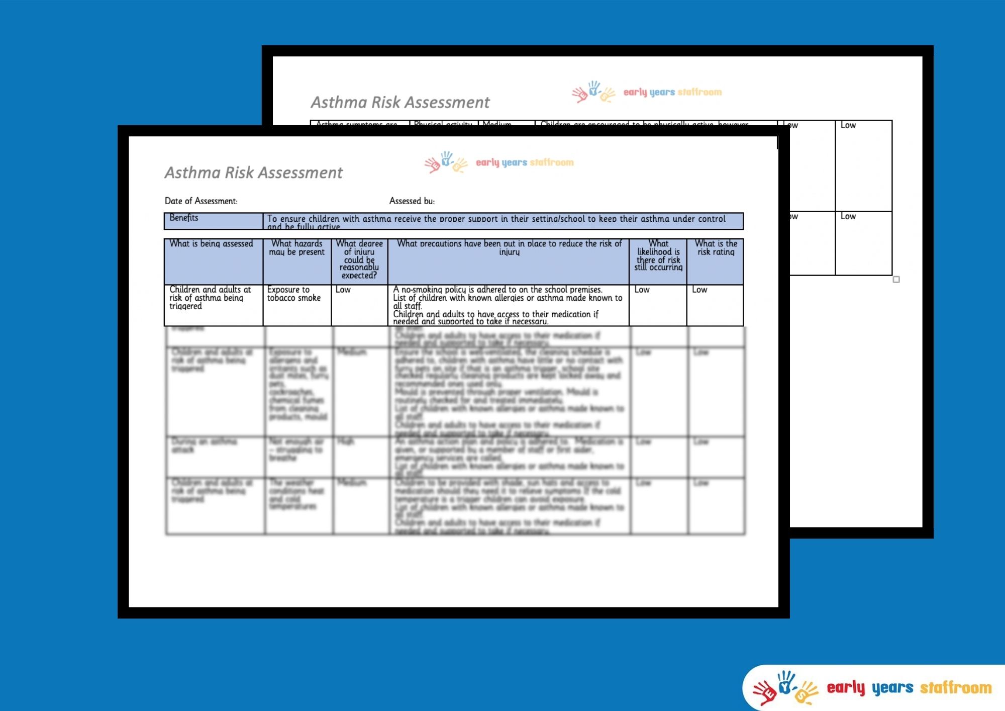 Asthma Risk Assessment - Early Years Staffroom