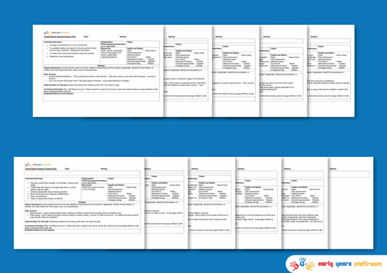 Reception - Forest School Planning for Autumn - Early Years Staffroom