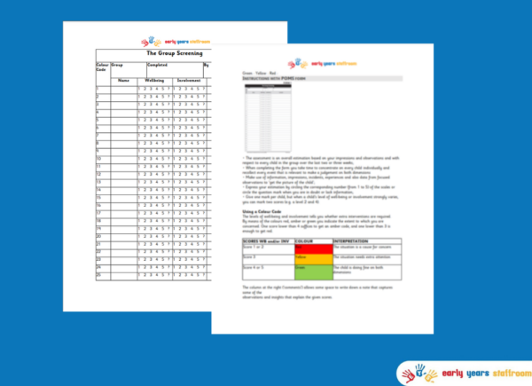 The Group Screening Table Leuven Scales - Early Years Staffroom