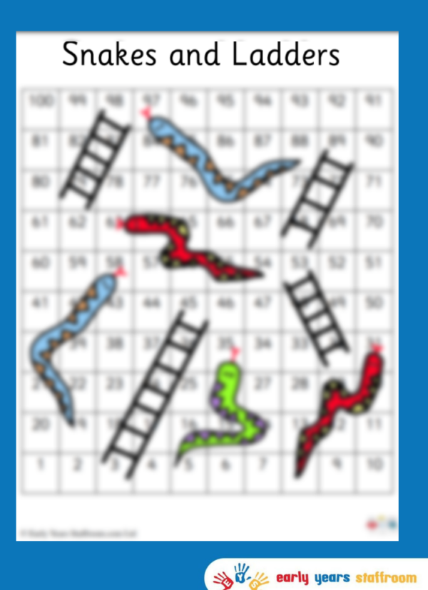 Snakes and Ladders 1-100 - Early Years Staffroom