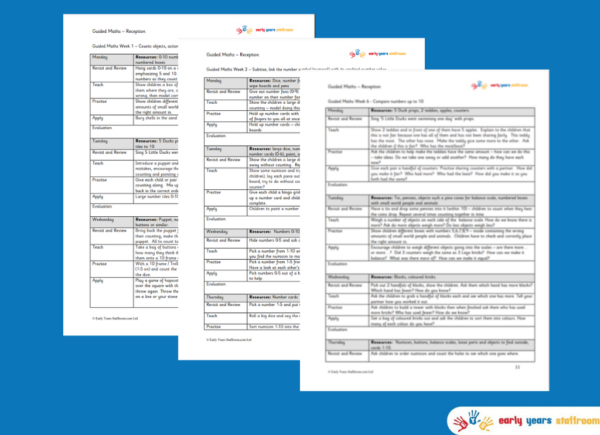 Guided Maths Number ELG | Early Years | New Pilot Goals 2020