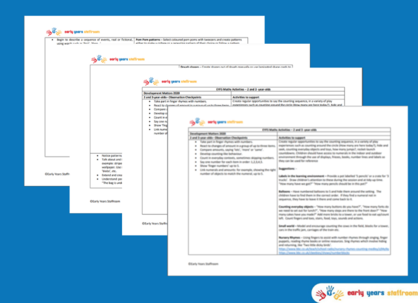 Nursery Maths Planning for the new EYFS for 2-3 year olds - Early Years ...